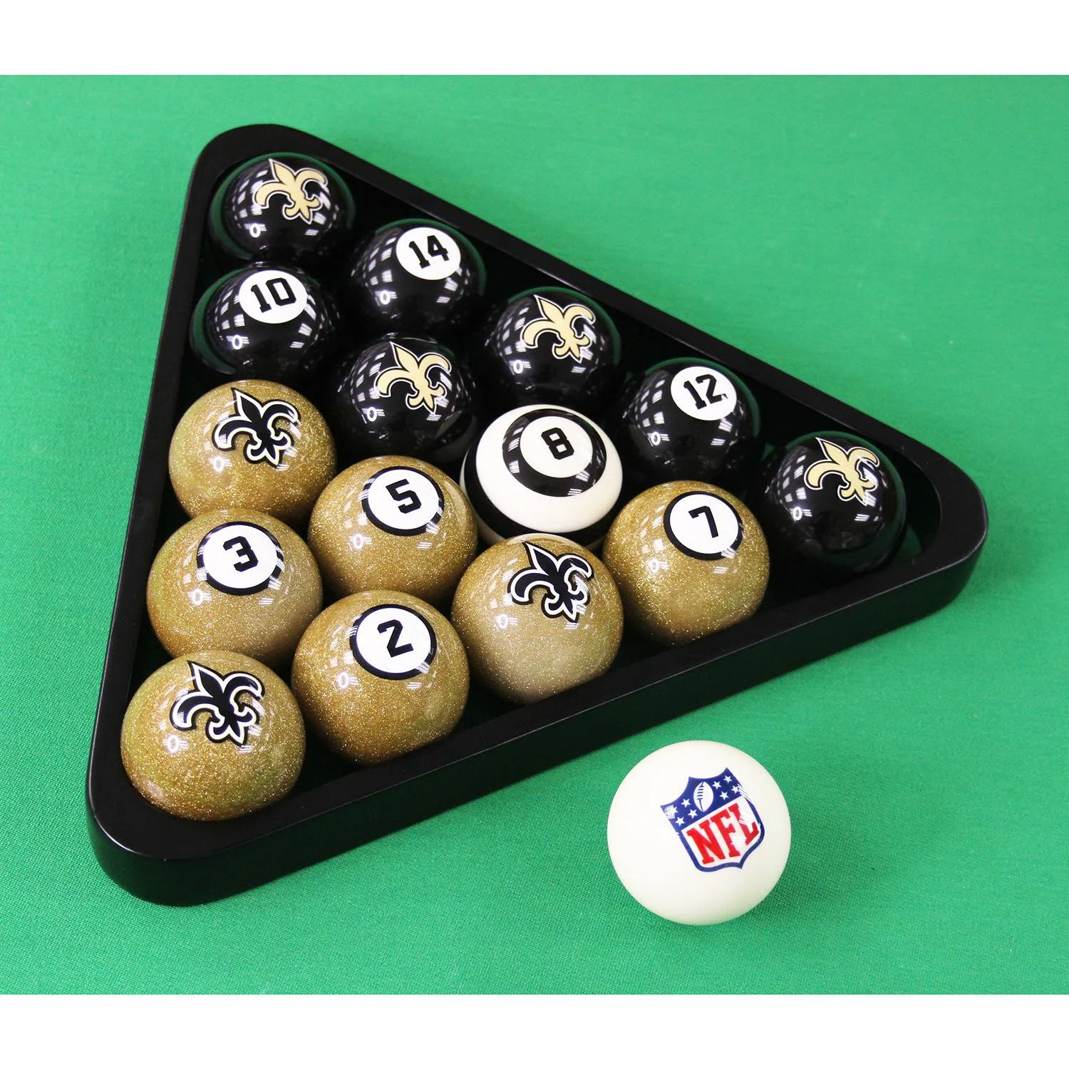 Imperial New Orleans Saints Billiard Ball Set with Numbers