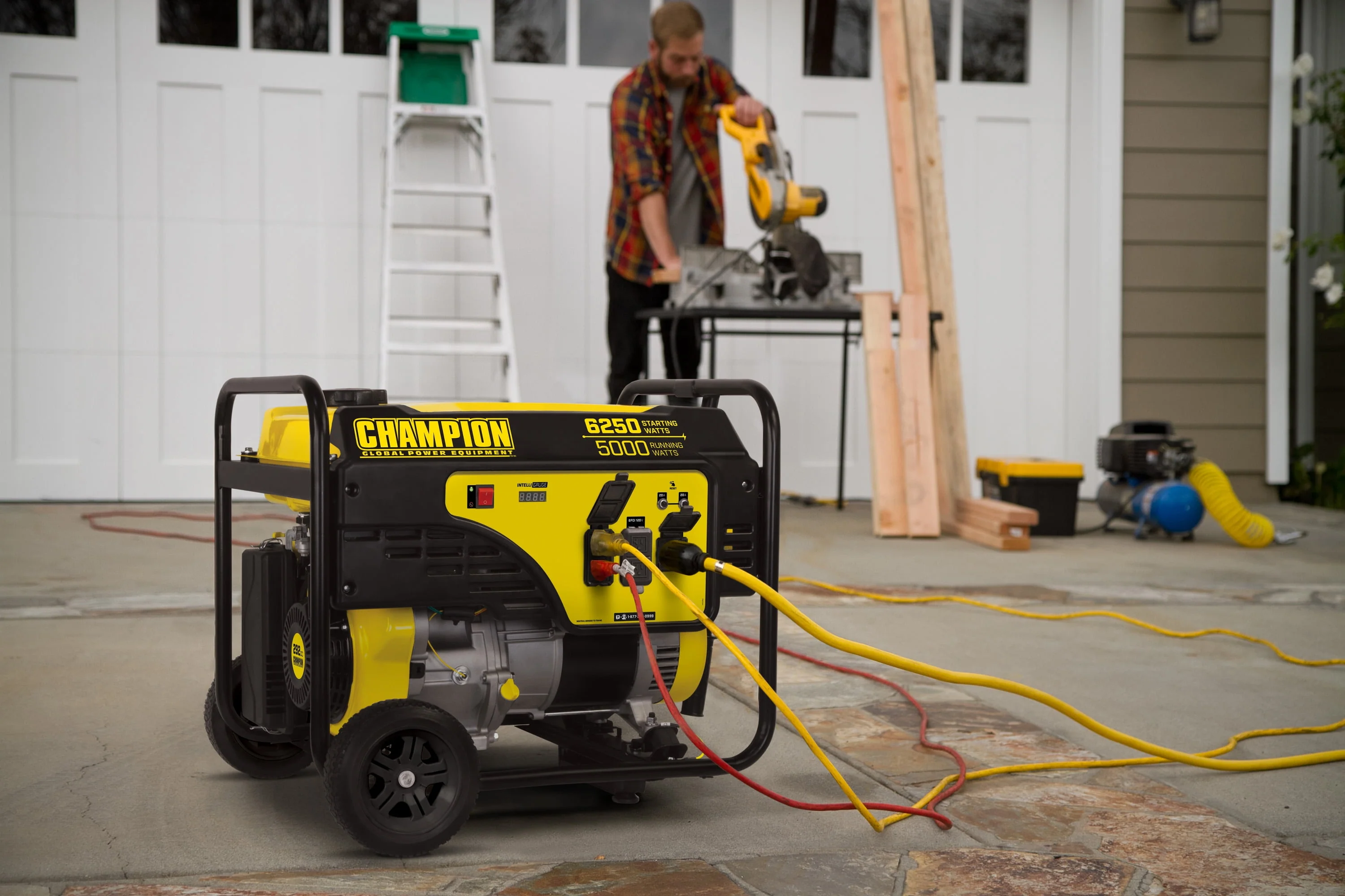 Champion Power Equipment 6250/5000 Watts Portable Generator with Wheel Kit
