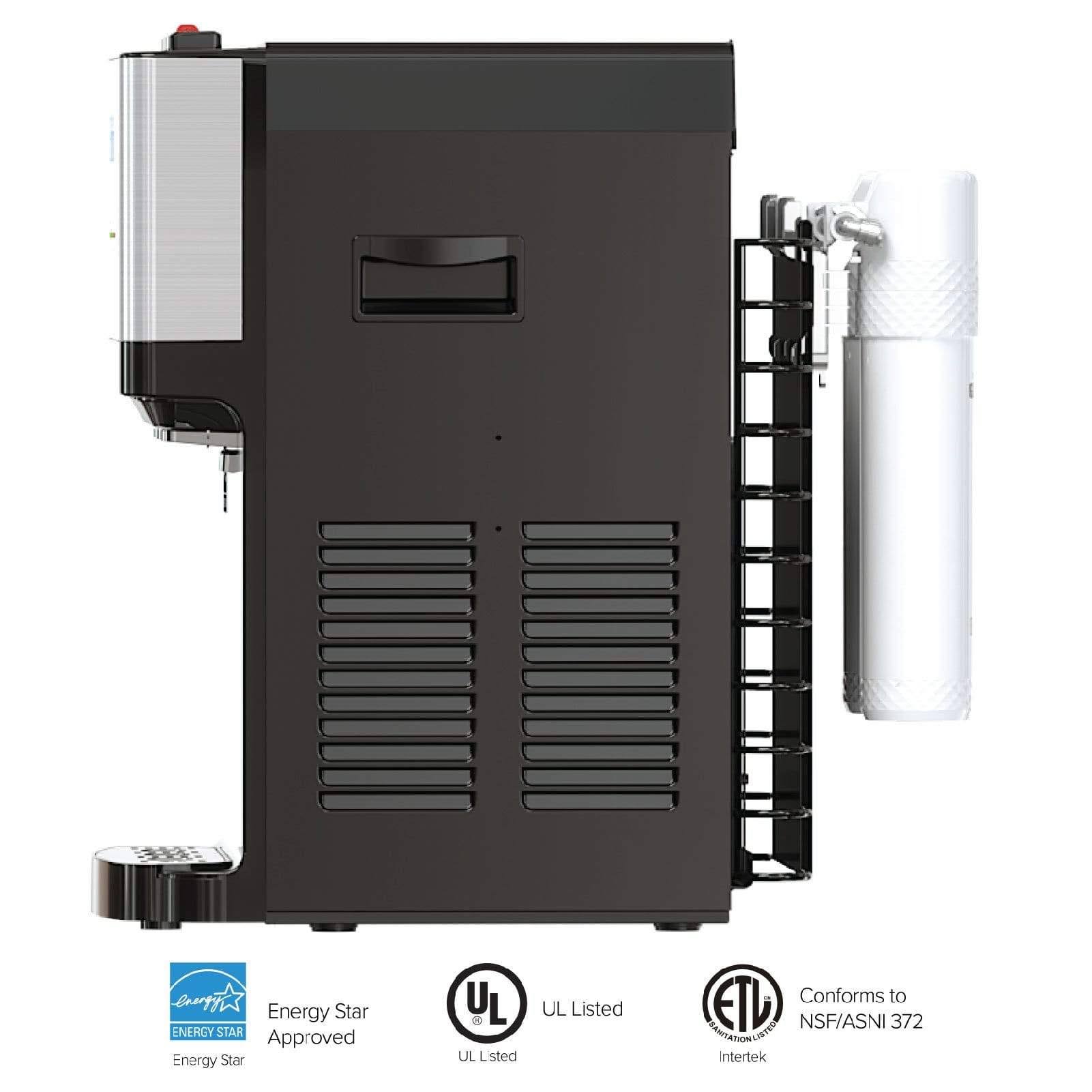 Brio Countertop Self Cleaning Bottleless Water Cooler Dispenser with Filtration - Hot Cold and Room Temperature Water. Free Extr