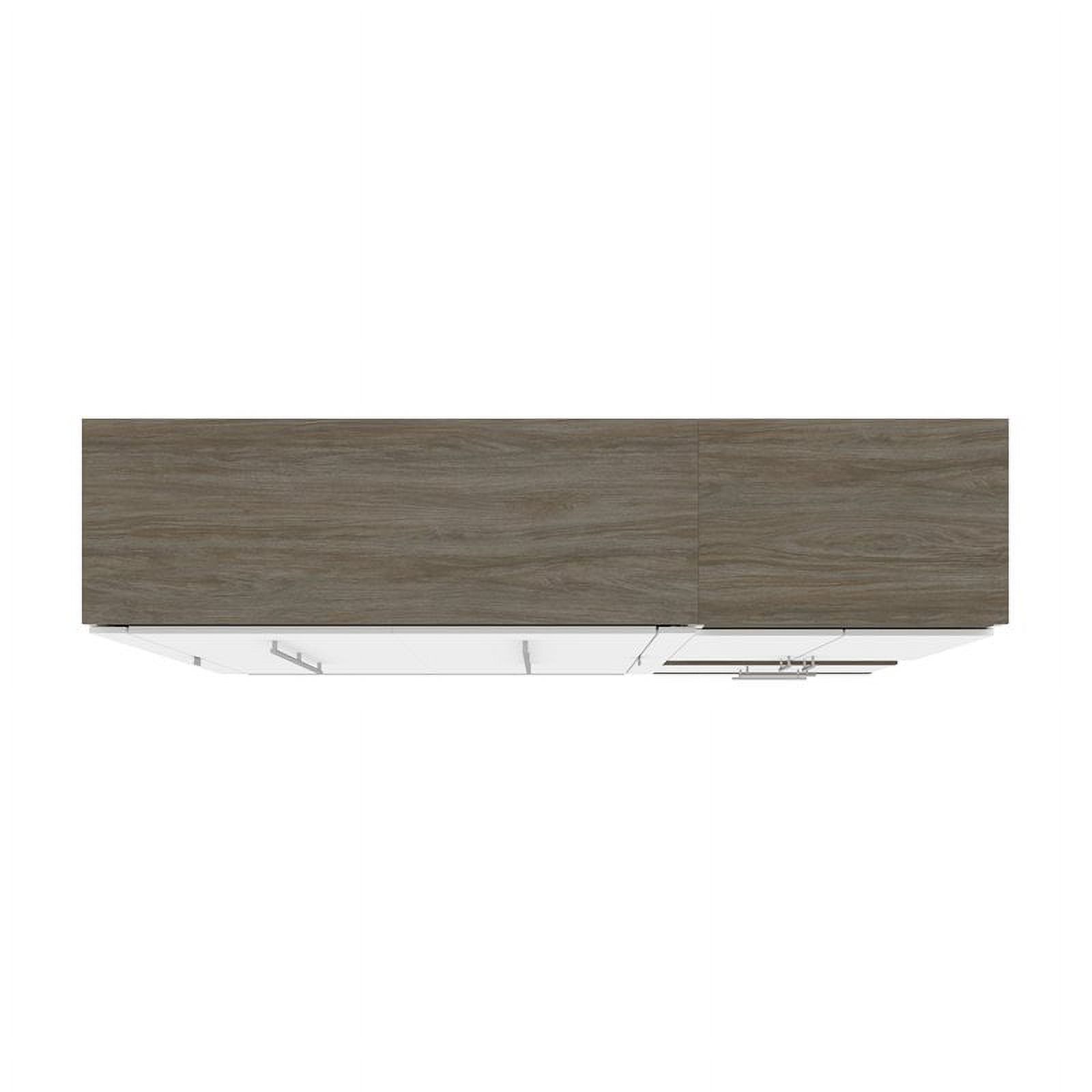Atlin Designs 89" Full Murphy Bed with Storage Cabinet in White