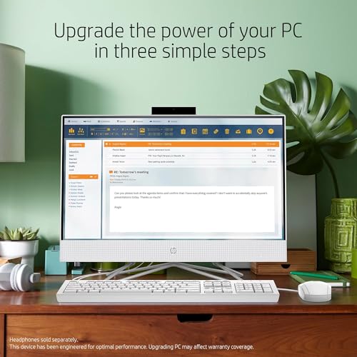 HP 21.5 inch Newest All-in-One Desktop PC, FHD Display, 32GB RAM, 1TB Storage (512GB SSD with 500GB External Hard Drive), Intel Dual-Core Processor, Webcam, Bluetooth, Mouse and Keyboard, Windows 11
