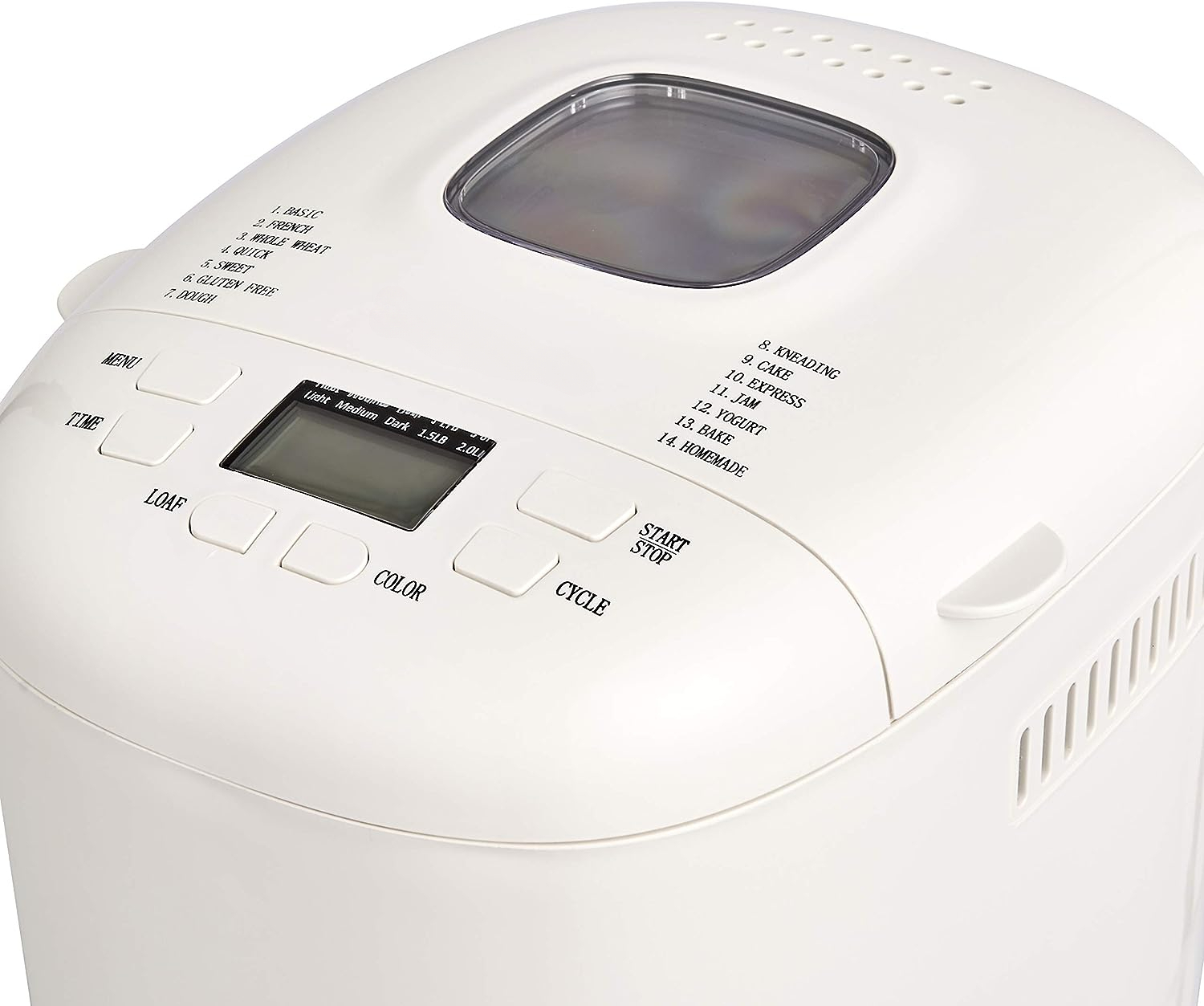 2 Lbs Non-Stick Bread Maker, White