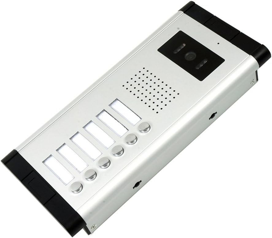 AMOCAM 3 Units Apartment Video Intercom System, Wired Video Door Phone Kit, 1 PCS Night Vision Camera, 3 PCS LCD 7 Inches Monitor, Support Monitoring, Unlock, Dual Way Intercom, for 3-Household