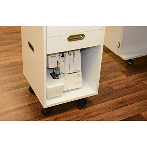 Kangaroo Sewing Furniture Aussie Sewing Cabinet with Quilt Blocks - Ash White