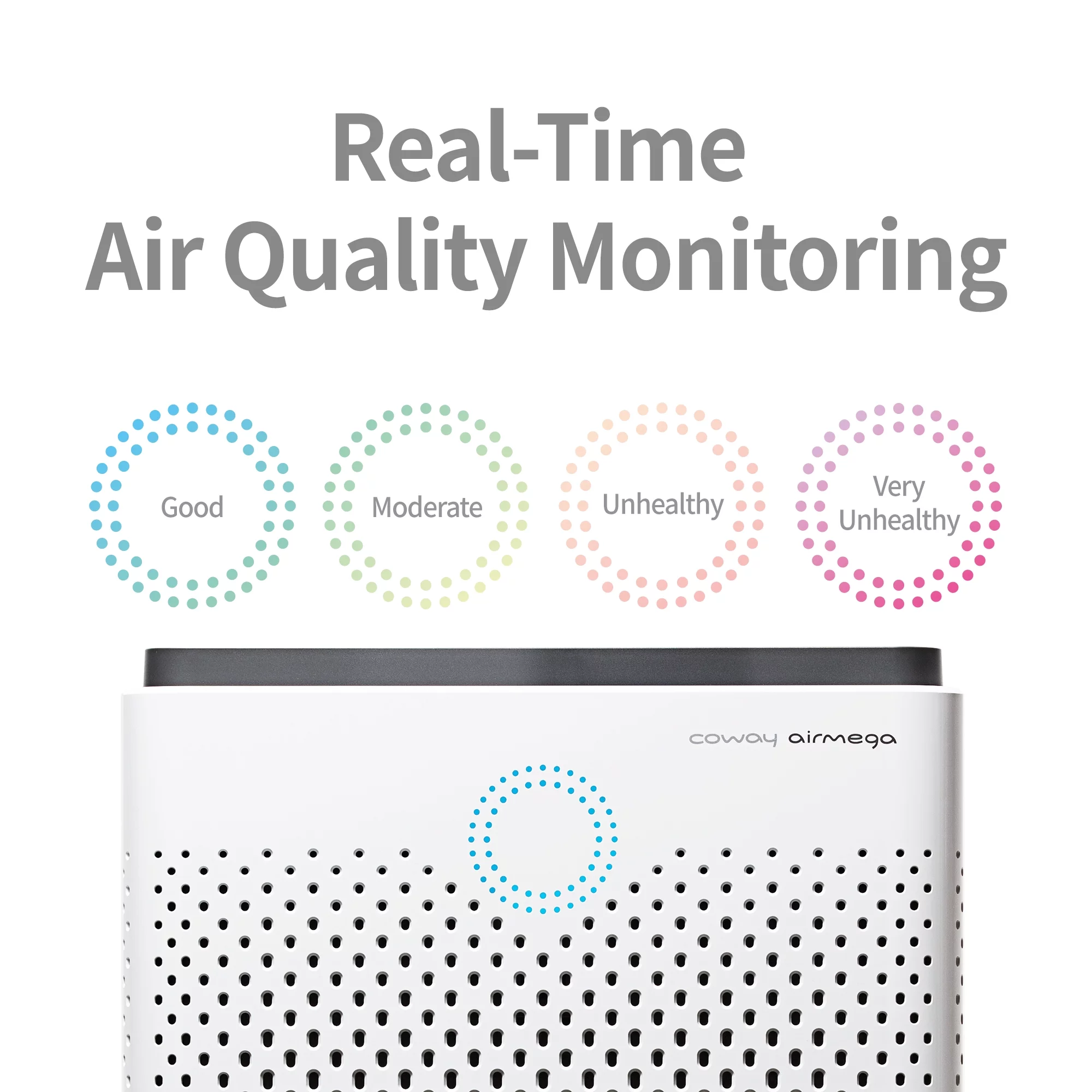 Coway Air Purifier Airmega 400S Graphite True HEPA Air Purifier with 1560 sq ft Coverage, WiFi enabled, Auto, Eco, & Sleep Mode, Air Quality & Filter Replacement Indicator