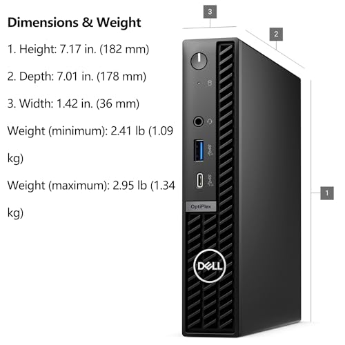 Dell OptiPlex 7020 MFF Business Desktop Computer, 7000 Micro Form Factor Mini PC, 14th Gen Intel 14-Core i5-14500T (Beat i7-13700T), 16GB DDR5 RAM, 512GB PCIe SSD, WiFi 6E, Bluetooth, Windows 11 Pro