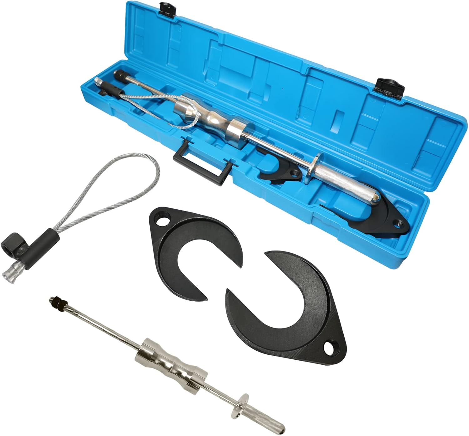 Inner CV Joint Puller Slide Hammer Front Wheel Drive Axle Half Shaft Removal Tool Kit CV Axle Removal Tool Slide Hammer 63mm 48mm CV Joint Fork Adapter Attachments