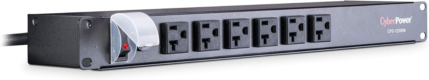 CyberPower CPS1215RM Basic PDU, 120V/15A, 10 Outlets, 15ft Power Cord, 1U Rackmount Pack of 2