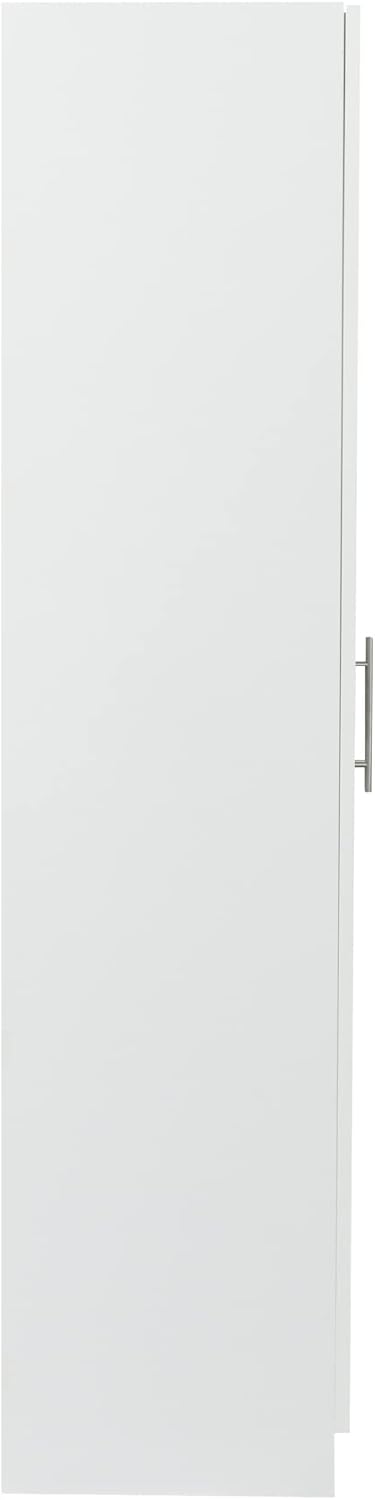 Wardrobe, Wardrobe Clothes Organizer, Wardrobe Closet, 70.8 Inch High Sideboard, Freestanding Tall Storage Cabinet with 2 Doors and 3 Dividers for Kitchen, Living Room, Bedroom (White)