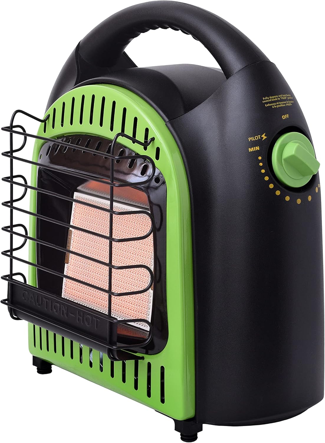 Flame King 10,000 BTU Propane Gas Tank Space Radiant Portable Heater Indoor & Outdoor Great for Camping, Garage, Ice Fishing, Patio