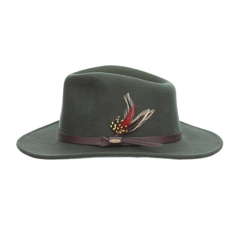 Scala Classico Men&s Crushable Felt Outback Hat