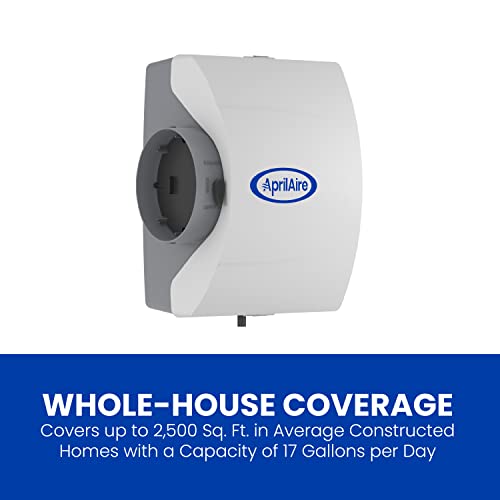 AprilAire 600 17-gal. Whole-House Large Bypass Evaporative Humidifier with Automatic Digital Control for up to 5,000 sq. ft.