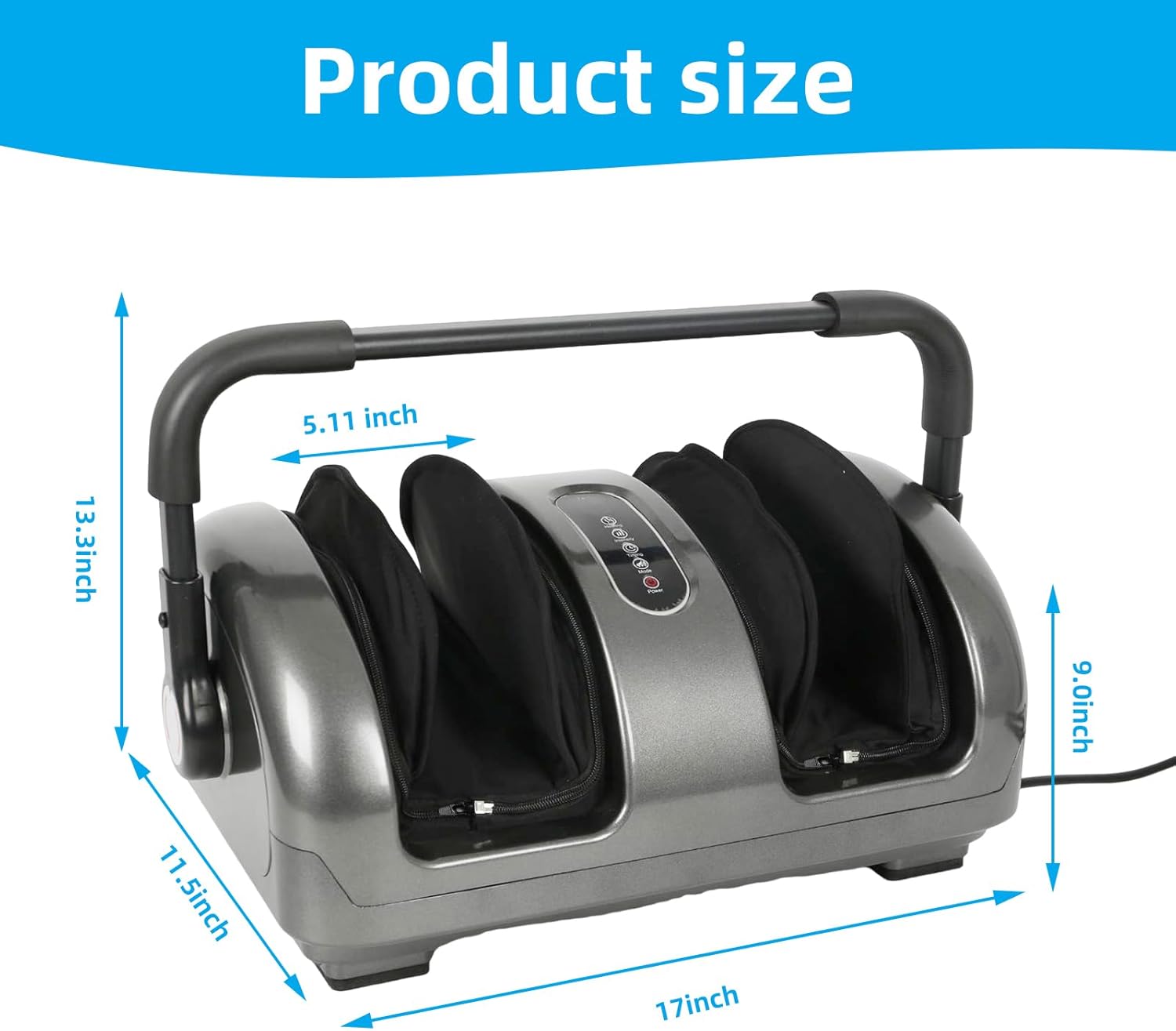 Shiatsu Foot Massager with Heat, Deep Tissue Massage Electric Massage for Feet Calf Arm Muscle Relax, Feet Massager for Circulation and Pain Relief