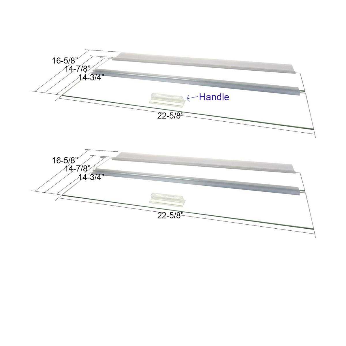 Blue Spotted Glass Canopy for Aquariums with and Without Center Braces - Pet Supplies online store