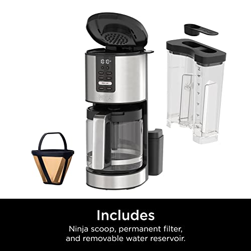 Ninja DCM200C Programmable XL 14-Cup Coffee Maker, 14-Cup Glass Carafe, With Permanent Filter, Stainless Steel