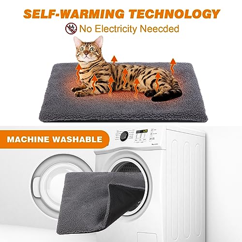 Rockever Outdoor Cat House, Large Outdoor Houses for Feral Cats Wooden Outside Cat Shelter Weatherproof with Escape Door