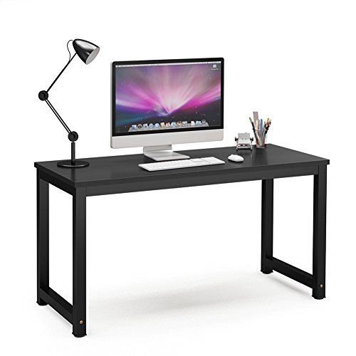 Tribesigns Modern Computer Desk, 63 x 31.5 inch Large Executive Office Desk Computer Table Study Writing Desk Workstation for Home Office, Spliced Desktop, White