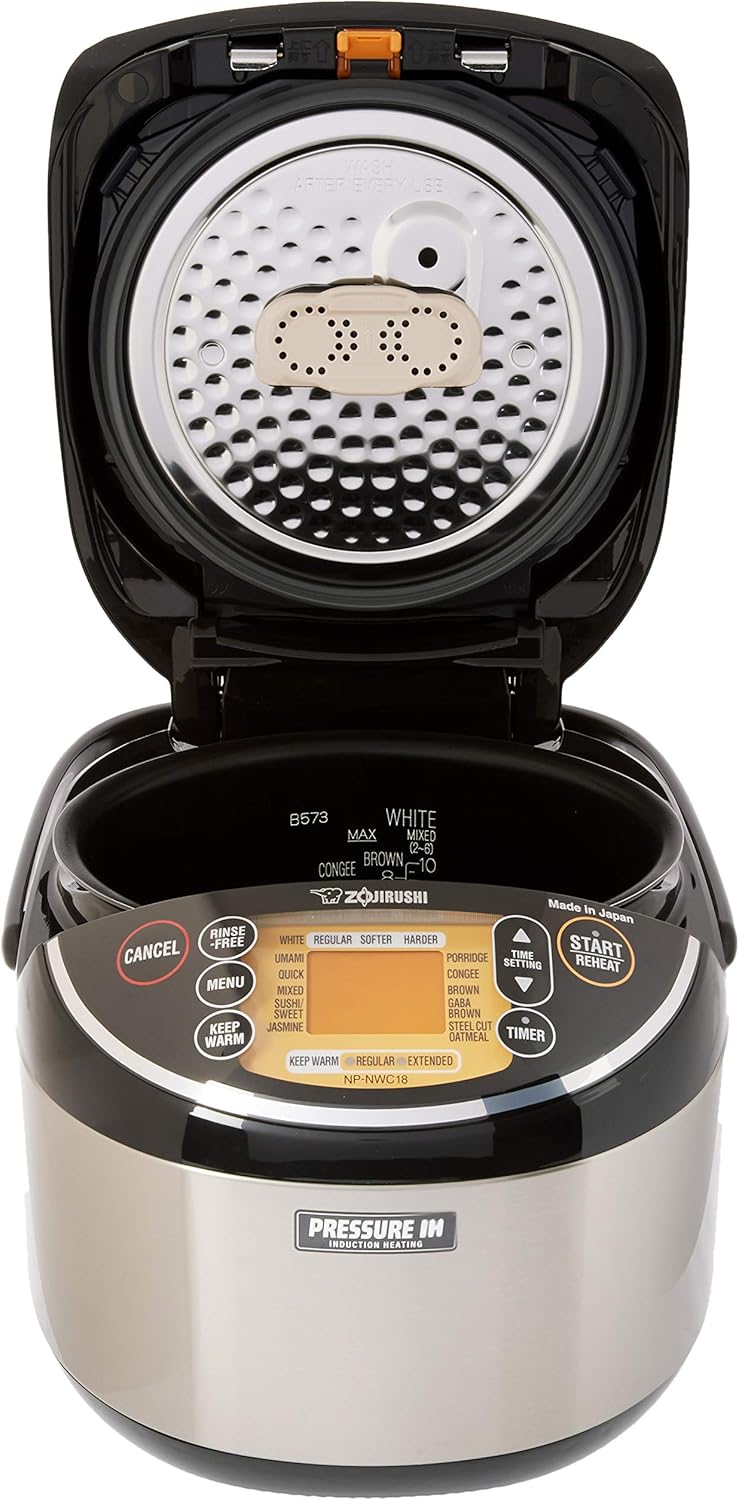 Zojirushi NP-NWC18 Pressure Induction Heating 10-Cup Rice Cooker and Warmer