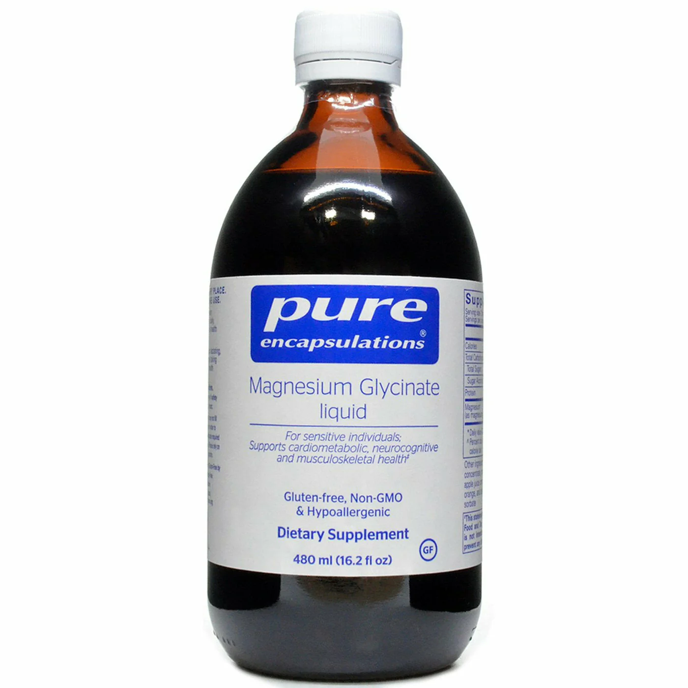 Magnesium Glycinate liquid 16.2 fl oz by Pure Encapsulations - Kansas Nuitrition - HNZSDS