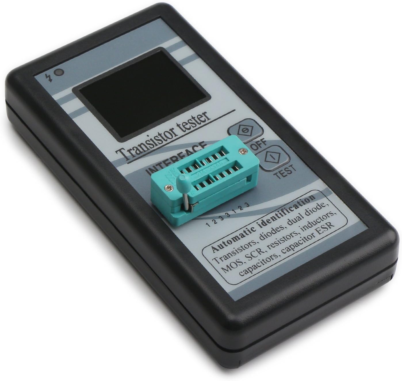Transistor Tester, DROK Mosfet Transistor Capacitor Tester, Mega328 NPN PNP Transistor Diode Resistor Inductor Capacitance MOS SCR ESR Meter Automatic Checker Detector