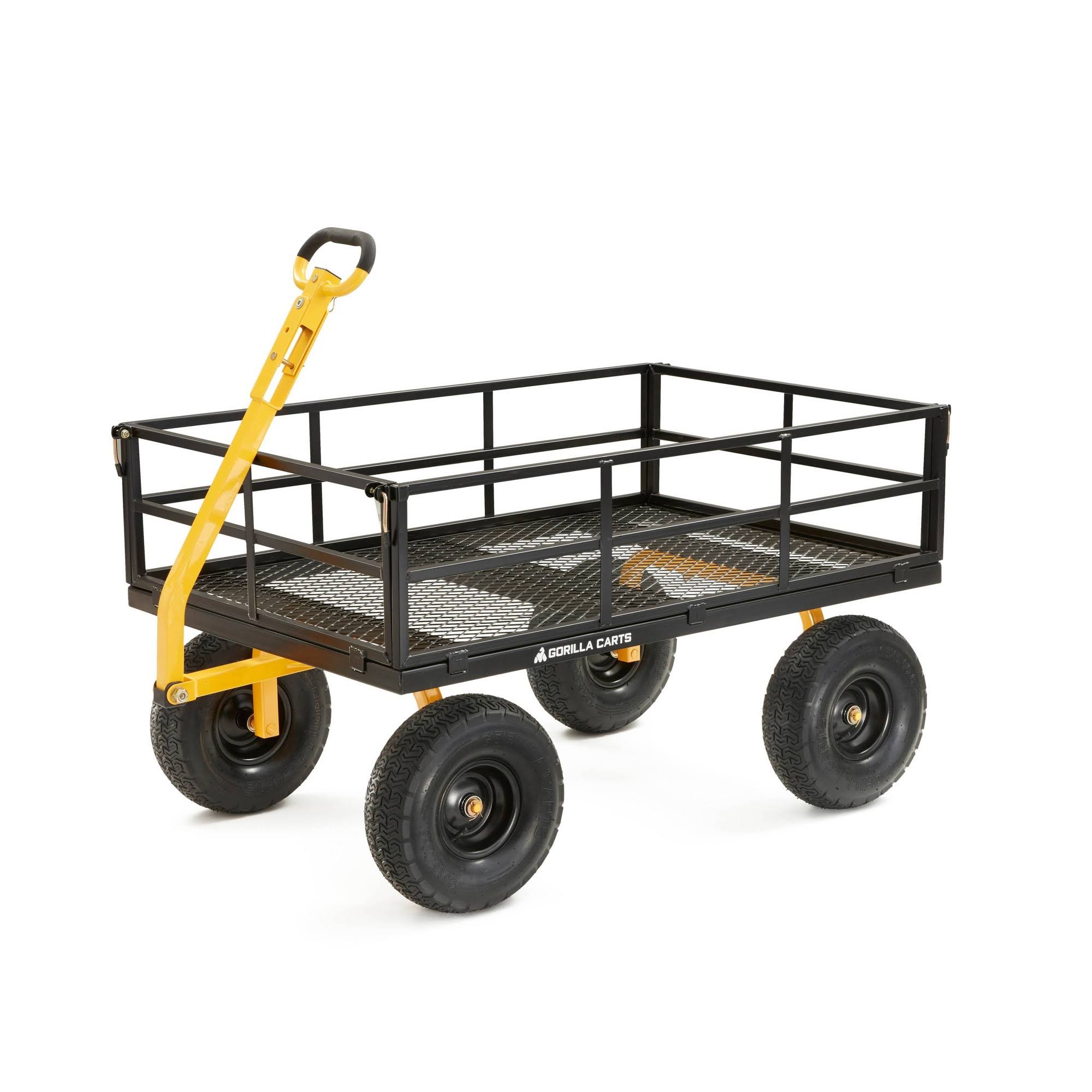 Gorilla Carts Gor1400-com Heavy-Duty Steel Utility Cart with Removable
