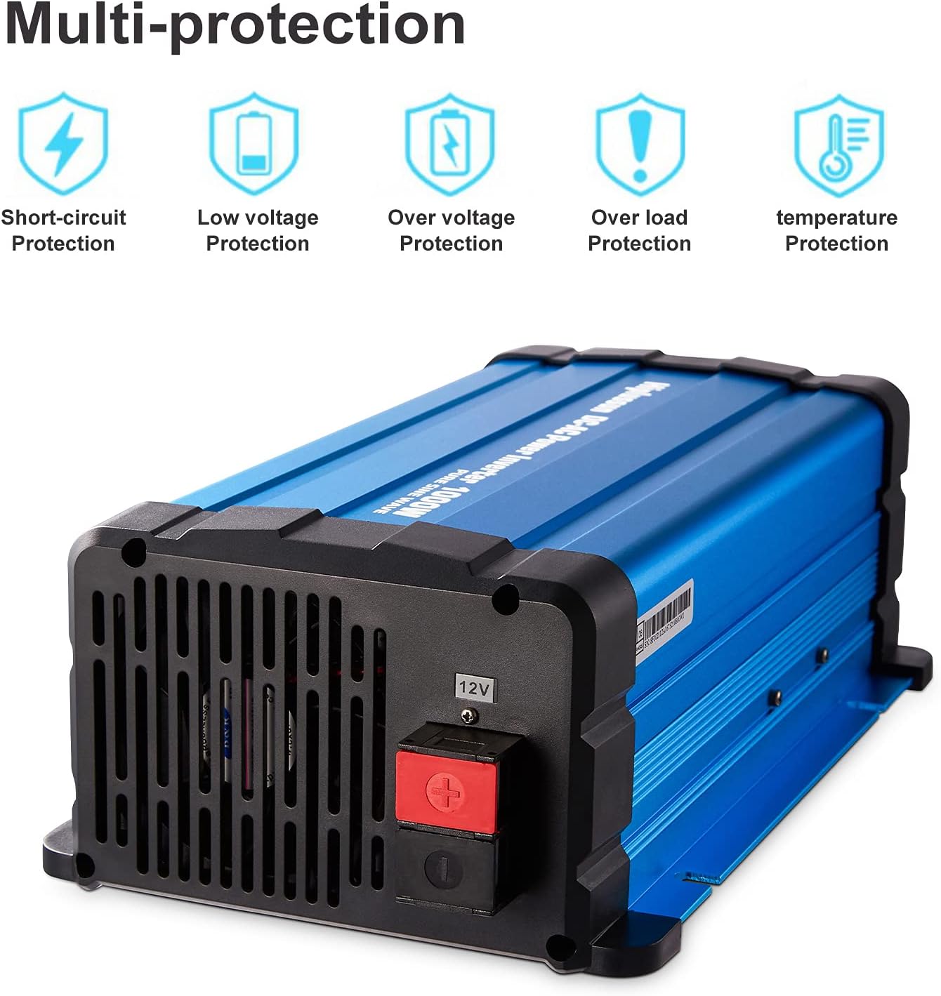 1000 watt Inverter Pure Sine Wave Power Inverter 12V to 110V Inverter DC to AC with Remote Controller and Display and USB Charger