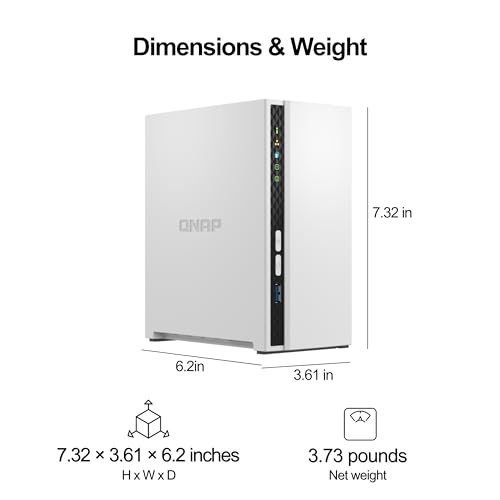 QNAP 4 Bay NAS with 12TB Storage Capacity, Preconfigured RAID 5 Seagate IronWolf Drives Bundle, 2.5GbE Ports (TS-433-4G-44ST-US)
