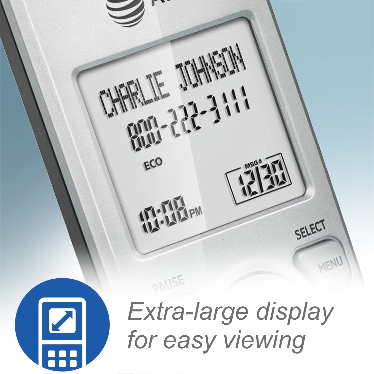 AT&T 4-Handset Cordless Phone with Unsurpassed Range, Answering System and Call Block, EL52429 (White/Silver)