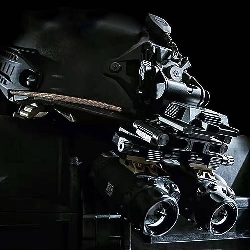 PVS-14 Light Weight Dual Tube Mounting System IC AN/PVS-14LW，Night Vision Goggles Night Vision Adapter for PVS-14 Night Vision Binoculars Monocular Or Binocular (Color : Black)