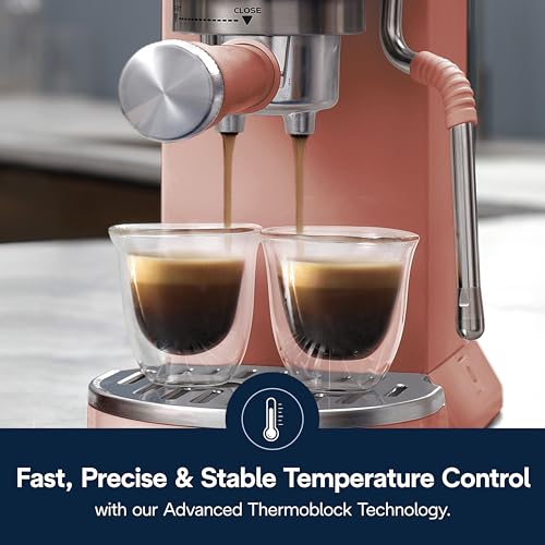 De'Longhi Dedica Duo Compact Espresso Machine - Cold Brew Coffee Maker with Milk Frother Wand- for Espresso, Hot & Iced Coffee, Cappuccinos, Lattes & Home Barista Brewing, Stainless Steel