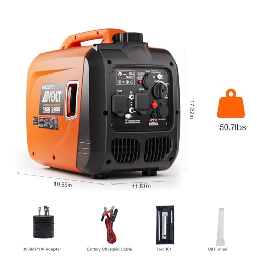 AIVOLT 8000W Dual Fuel Super Quiet Inverter Generator with Electric Start - Gas Propane Powered Portable Generator Upgraded Version for Home Backup, RV, Camping & Travel - 50 State Approved