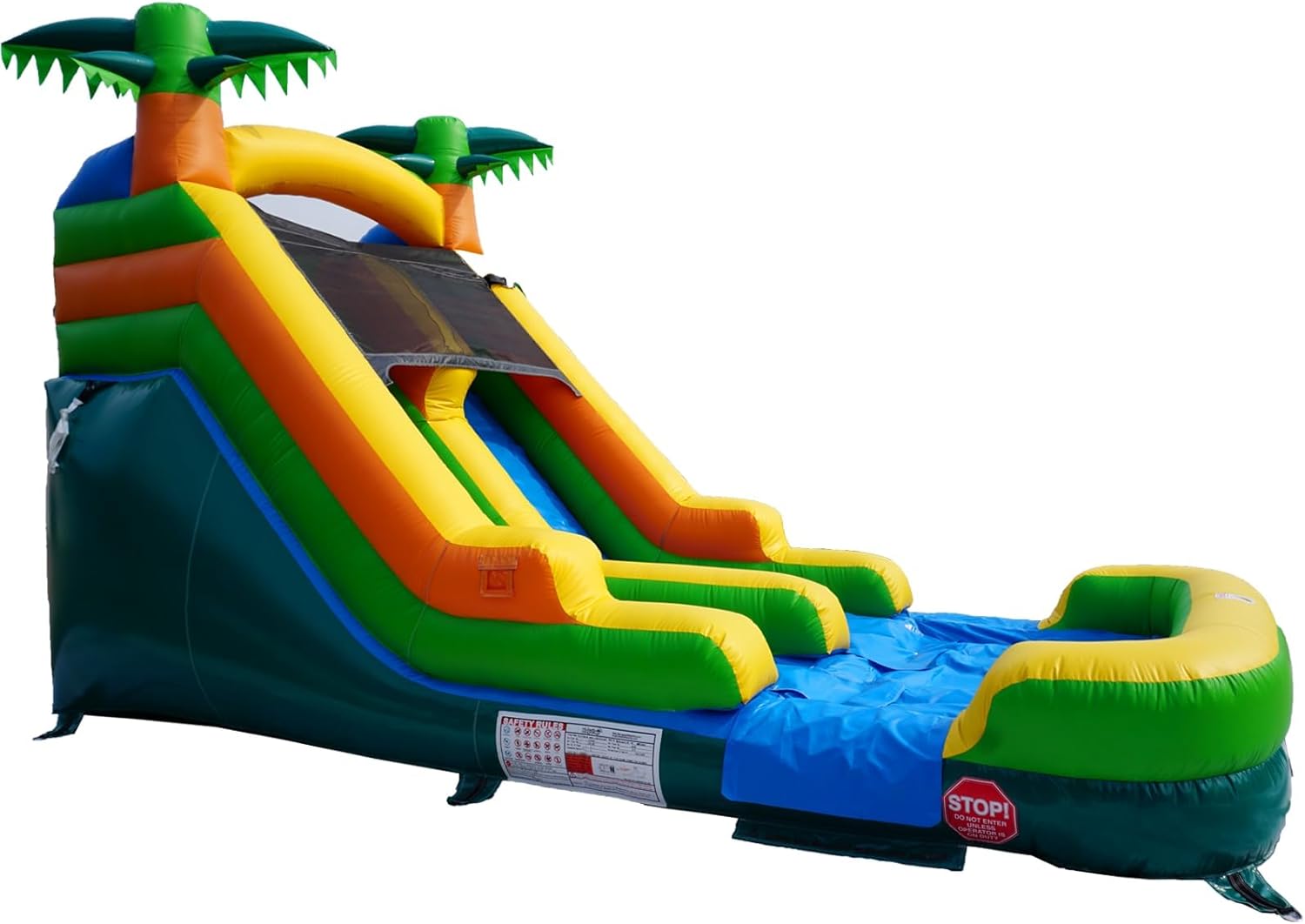 Commercial PVC Inflatable Water Slide Bounce House with Air Blower for Kids or Adults,Semi Commercial,Park Use,High Slide with Shallow Pool,Backyard Water Play Slide,Large 20' x 9.4'x 13’