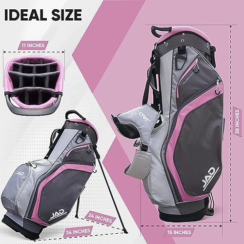 JAD PRO GOLF, Premium Everyday Golf Stand Bag for Men and Women, 14-Way Top Dividers, Ultra Lightweight, Easy for Carrying, Large Pockets for Accessories, Durable Water Resistant