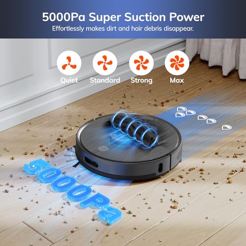 ILIFE V3s Pro Robot Vacuum Cleaner, Tangle-free Suction , Slim, Automatic Self-Charging Robotic Vacuum Cleaner, Daily Schedule Cleaning, Ideal For Pet Hair，Hard Floor and Low Pile Carpet,Pearl White