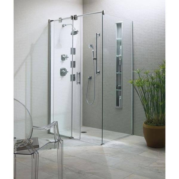 KOHLER K-1840-SS Pilaster Shower Locker, Satin Silver