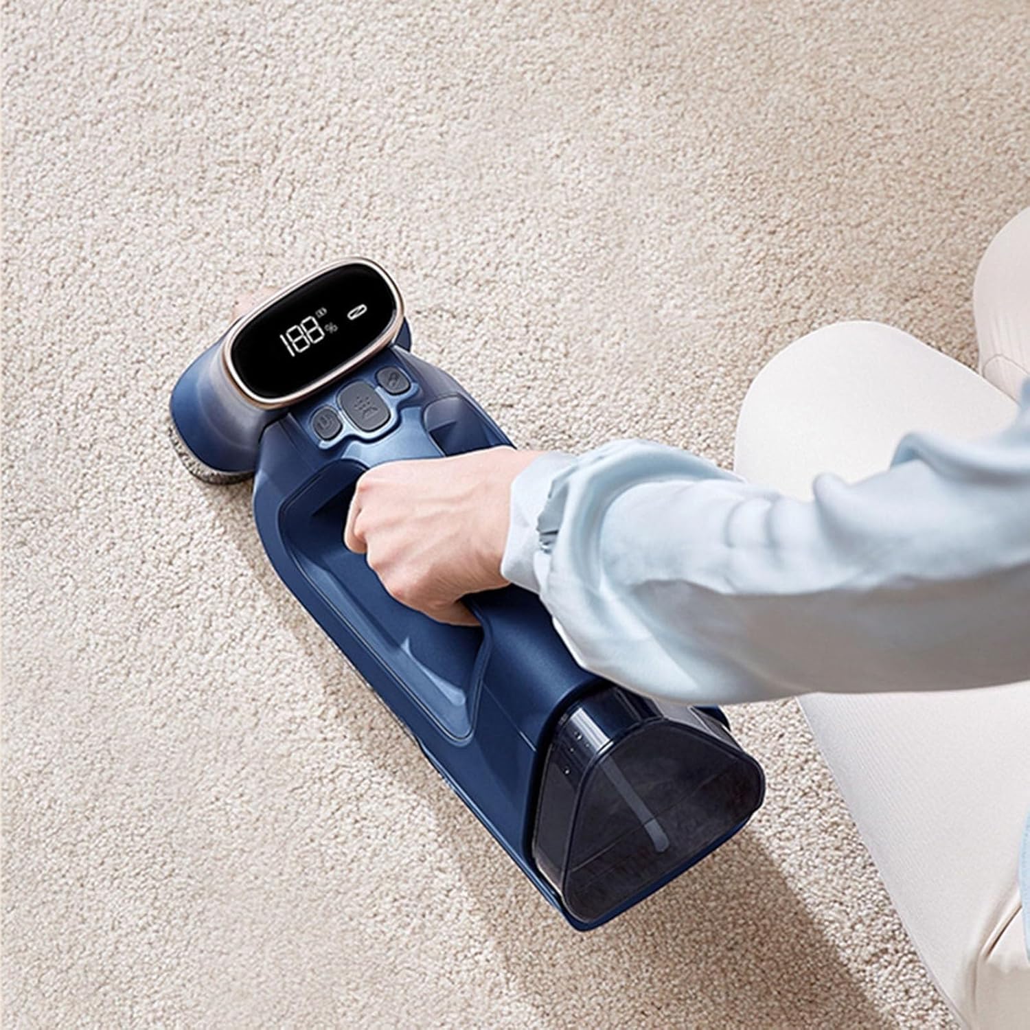 Handheld Carpet Cleaner Machine, Rechargeable Rug Couch Deep Cleaning Equipment with Smart Touch Panel, for Furniture Couch Mattress Car Seat
