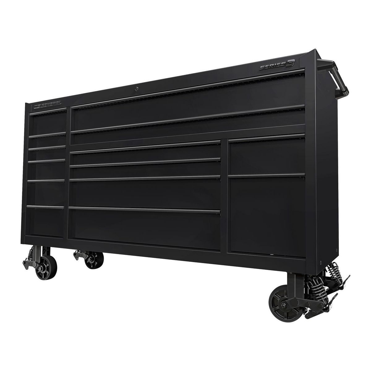 U.S. GENERAL 72 in. x 22 in. Triple-Bank Roll Cab, Series 3, Slate Gray