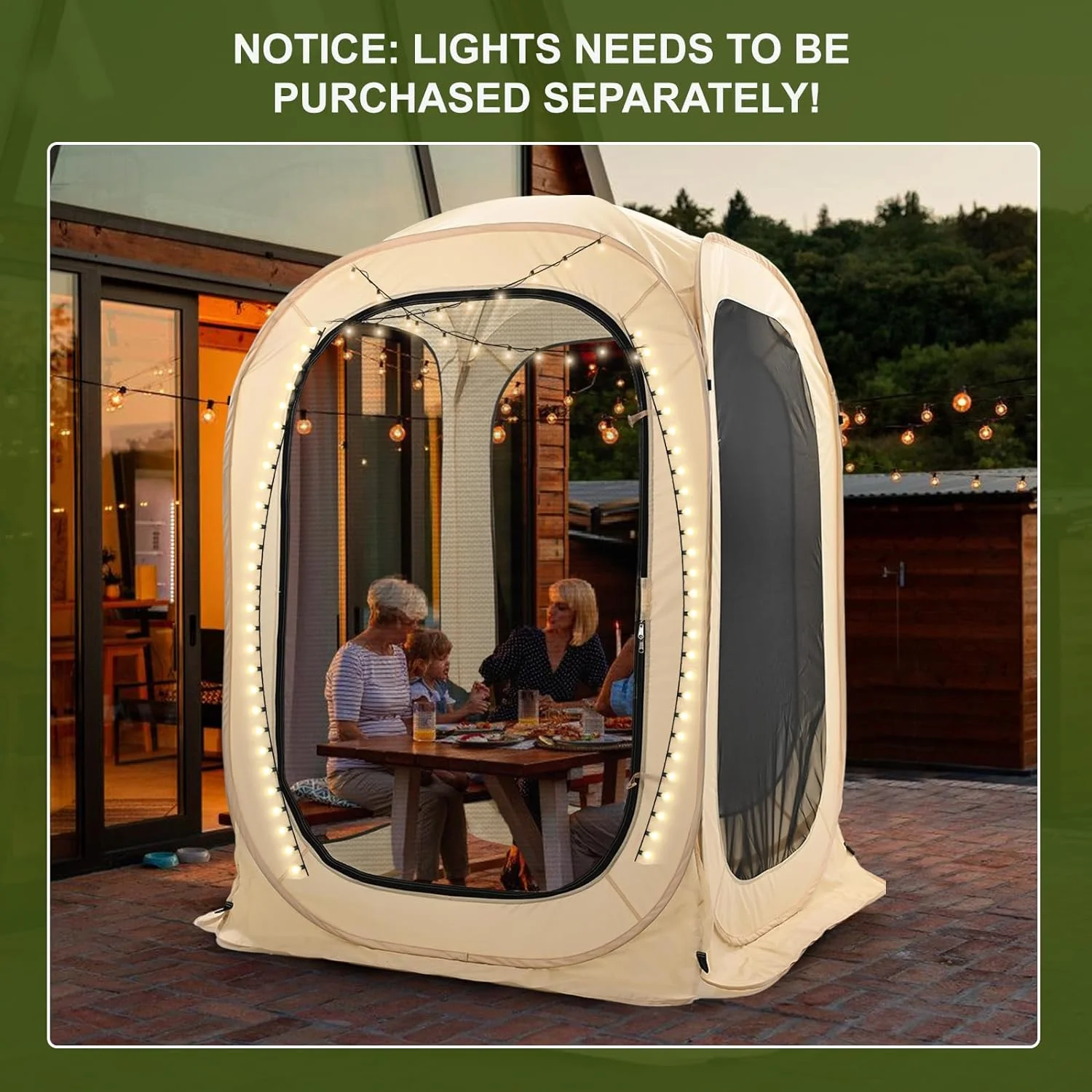 Sports Tent with Sealed Floor - Instant Tent Shelter - Outdoor Bubble Tent 1-6 Person - Rain Tent Camping Sun Shelter Pop Up