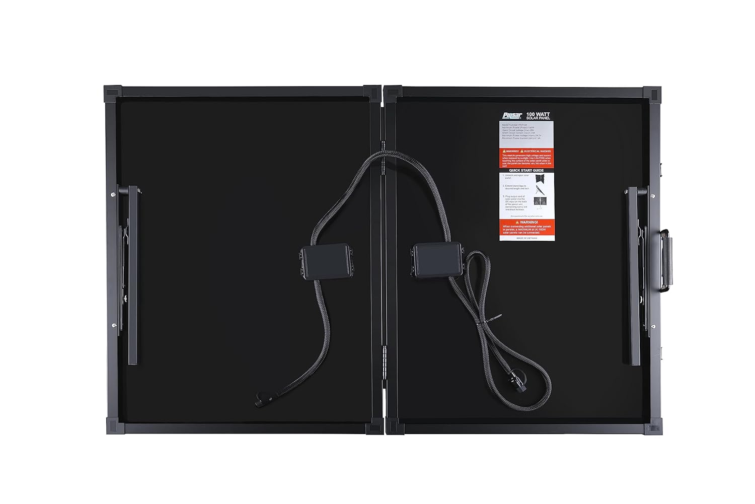 Pulsar 100-Watt 24-Volt Portable Solar Panel for Power Station and RV,Black