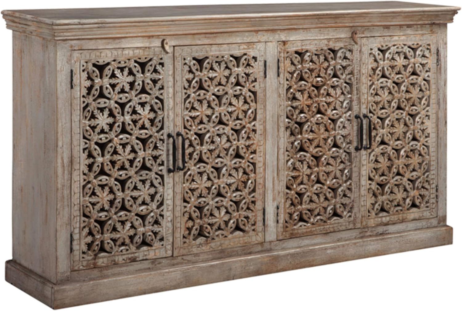 Signature Design by Ashley T505-662 Accent Cabinet with Doors, 4, Dark Gray