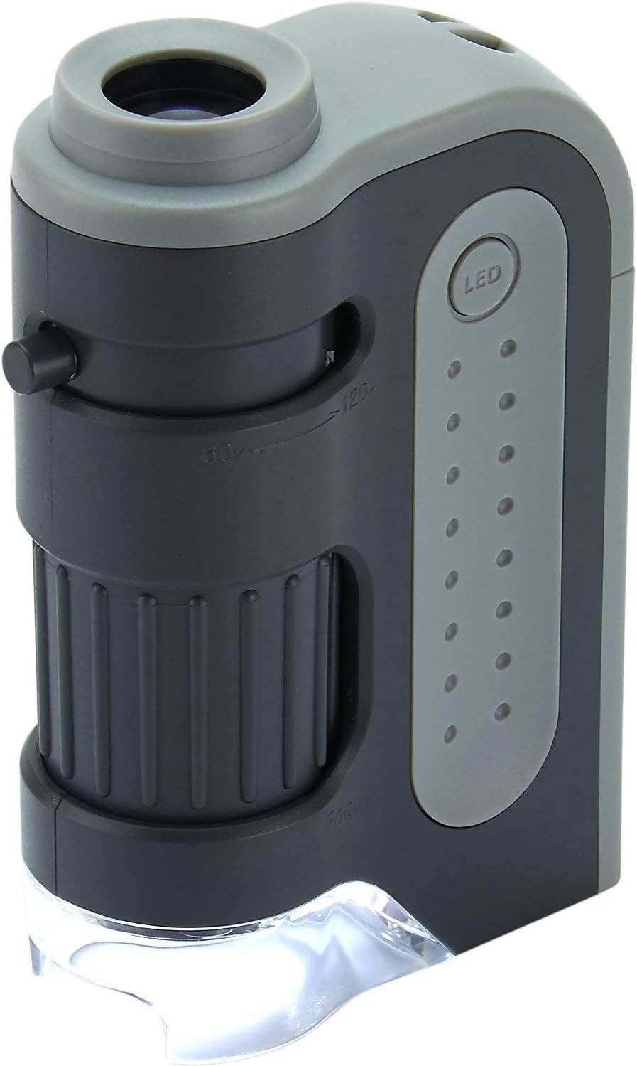 Carson MicroBrite Plus 60x-120x Power LED Lighted Pocket Microscope