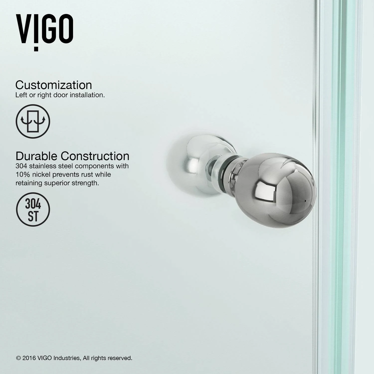 Vigo VG6061CHCL38W Verona Frameless Neo-Angle Shower Enclosure with Base