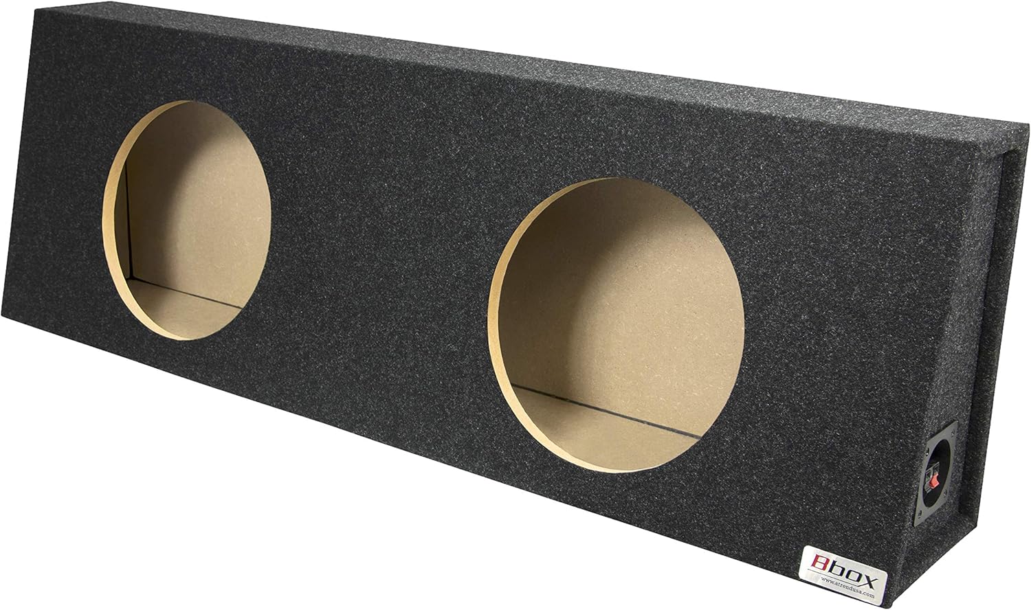 Atrend Dual 10 Subwoofer Regular Standard Cab Truck Sub Box Enclosure 3/4 MDF Speaker Box, Charcoal (E10DT)