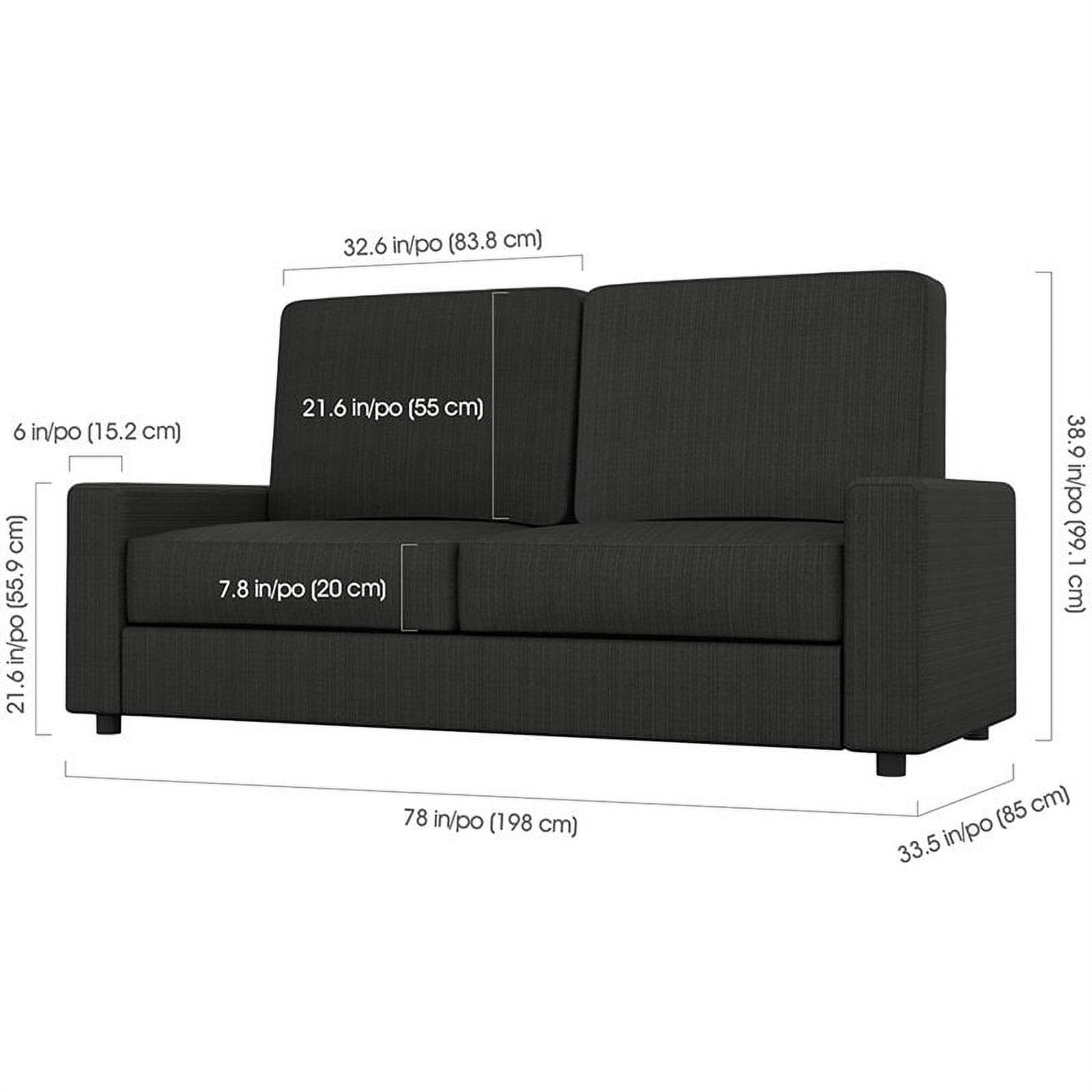 Atlin Designs Wood Queen Murphy Bed with Sofa & Organizer in White/Gray