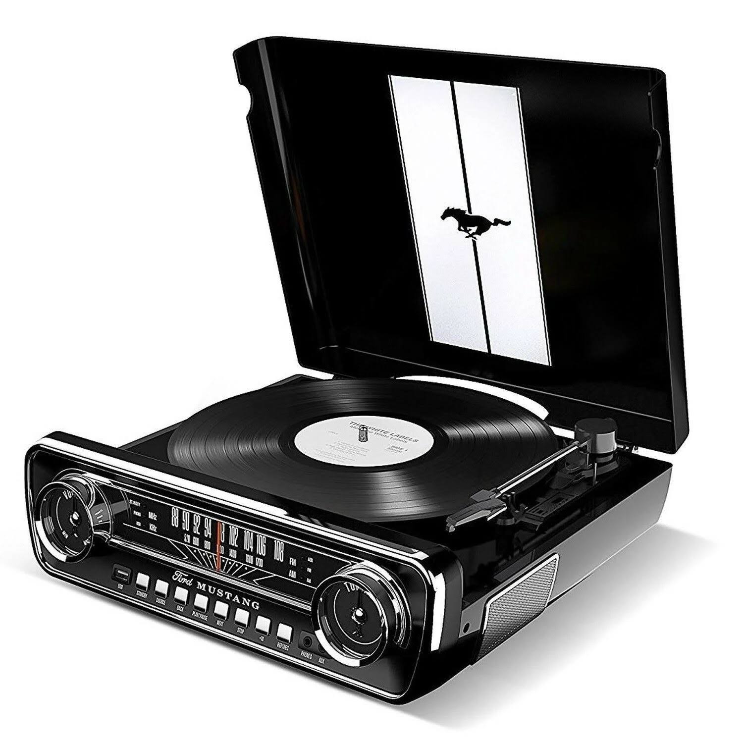 Ion Audio Mustang LP (Black) 4-in-1 Classic Car-Styled Music Center