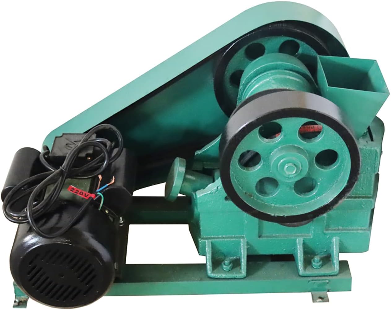 100X60 Mini Jaw Crusher for Rock Ore Slag Steel Slag Coal Stone Crushing 220V 2mm~10mm Output Size
