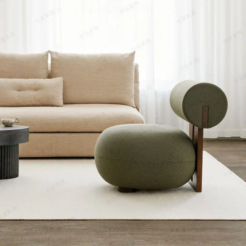 Modern Chic Cream Single Sofa Chair – Elegant Wood Crafted Living Room Accent Gray