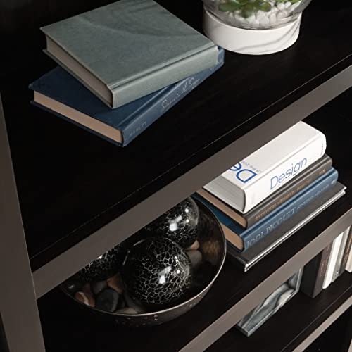 Sauder 5 Tier Book Shelf Wooden Bookcase Multipurpose Bookshelf for Home Office, Living Room, in Chalked Chestnut
