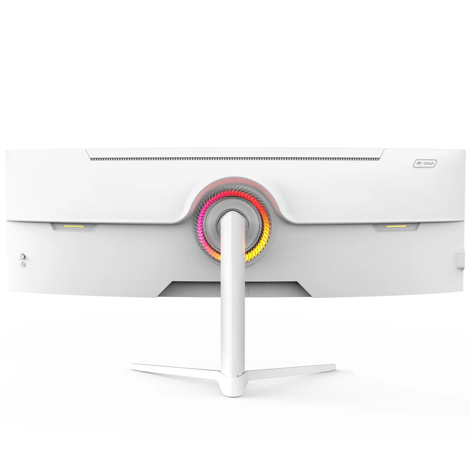 CRUA 49 Inch Ultra-Wide Curved Gaming Monitor, 120Hz, DQHD (5120x1440p), 1500R,FreeSync, 32:9, 120% sRGB, HDMI &amp; DP, Height adjustable, Built-in Speakers, Wall Mount Install, White