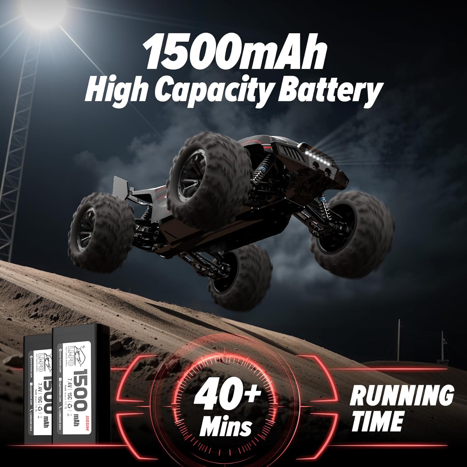 Hosim 1:8 RC Cars for Adults Fast 80+KMH 1:10 RC Truck 48+ KMH for Adults and Kids